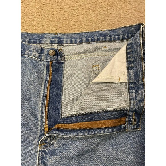 Carhartt Mens Blue Denim Jeans Light Wash Measured 40x31 - Picture 4 of 9
